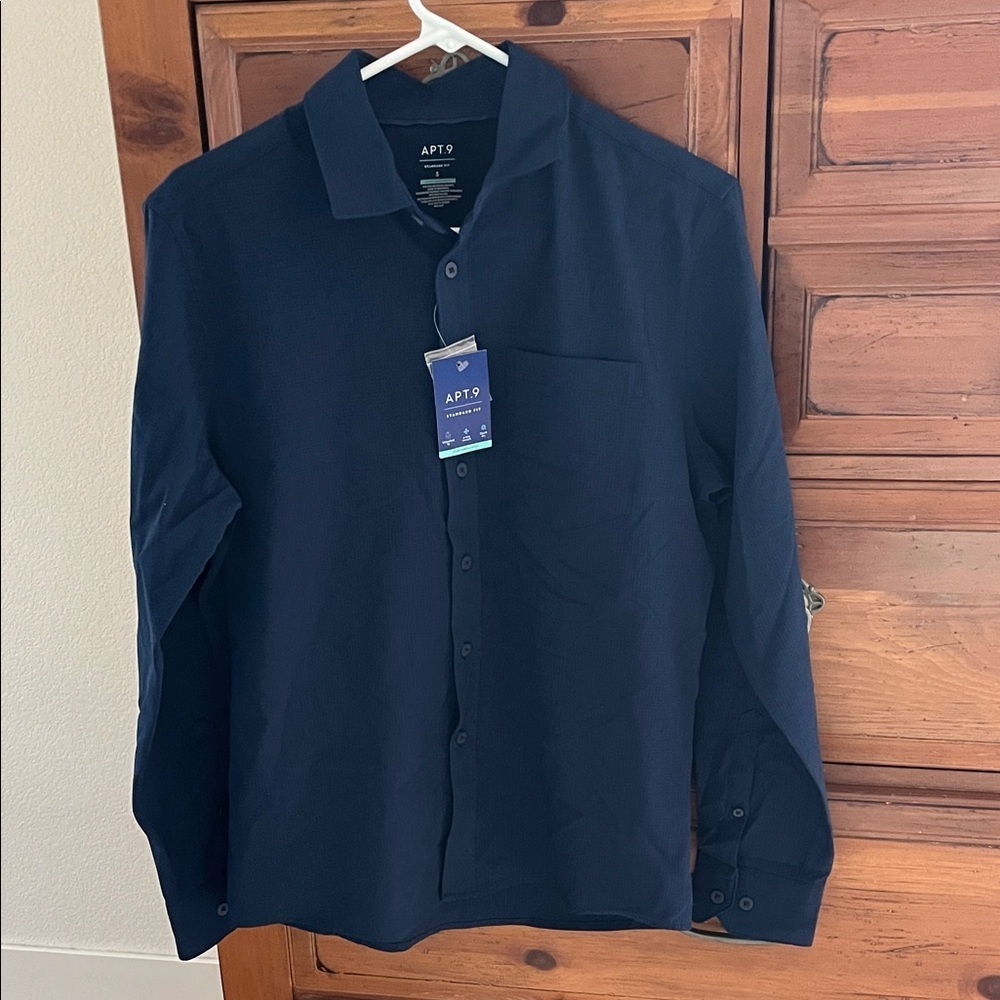 Apt. 9 Men's Navy Button-Down Shirt Size Small NWT